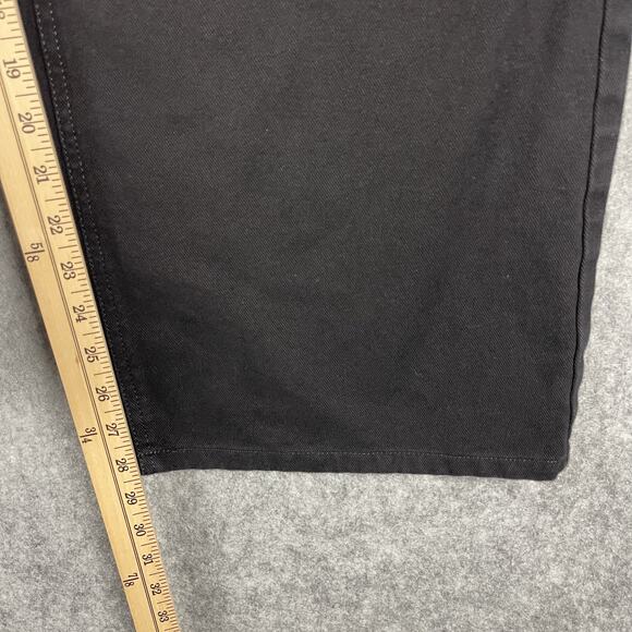 Joshua Mohamed Jeans Men 34x28 Black Wide Leg Baggy Skate Grunge Hip Hop - Picture 8 of 15